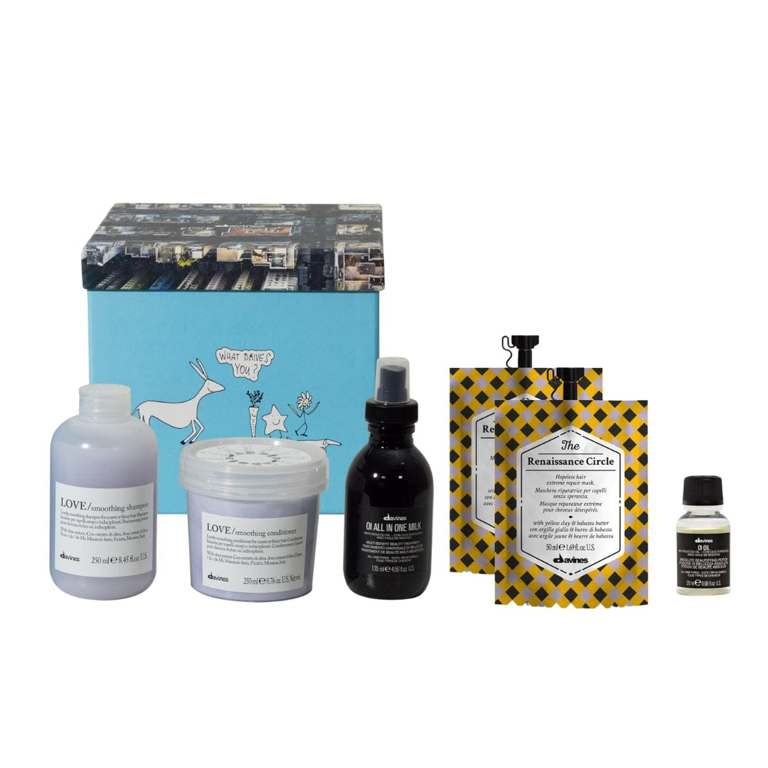 Davines LOVE Smooth & OI Milk Ultimate Frizz-Fighting Gift Set Frizz Control - HairMNL