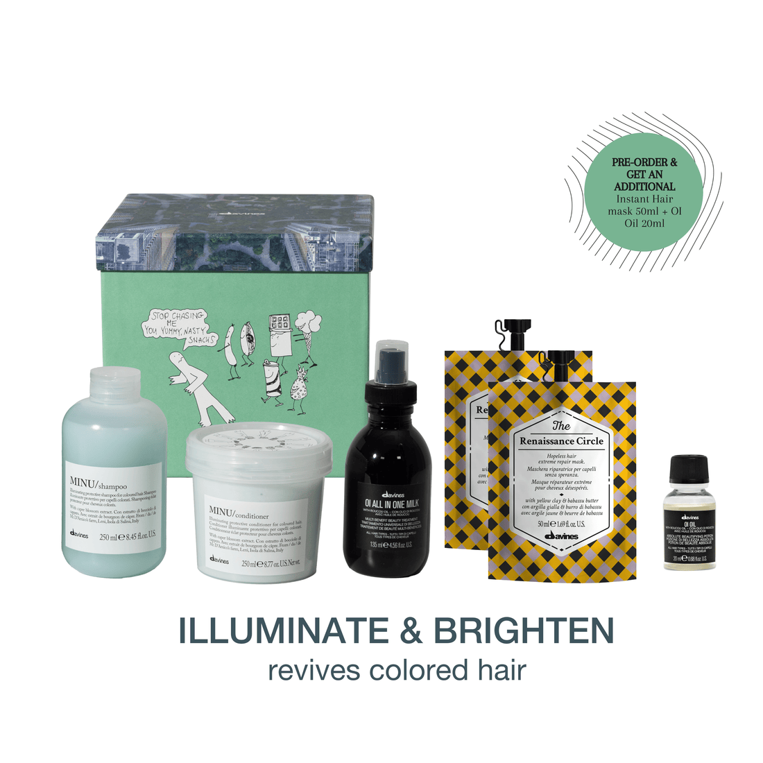 Davines MINU & OI Brighten & Illuminate Gift Set - HairMNL