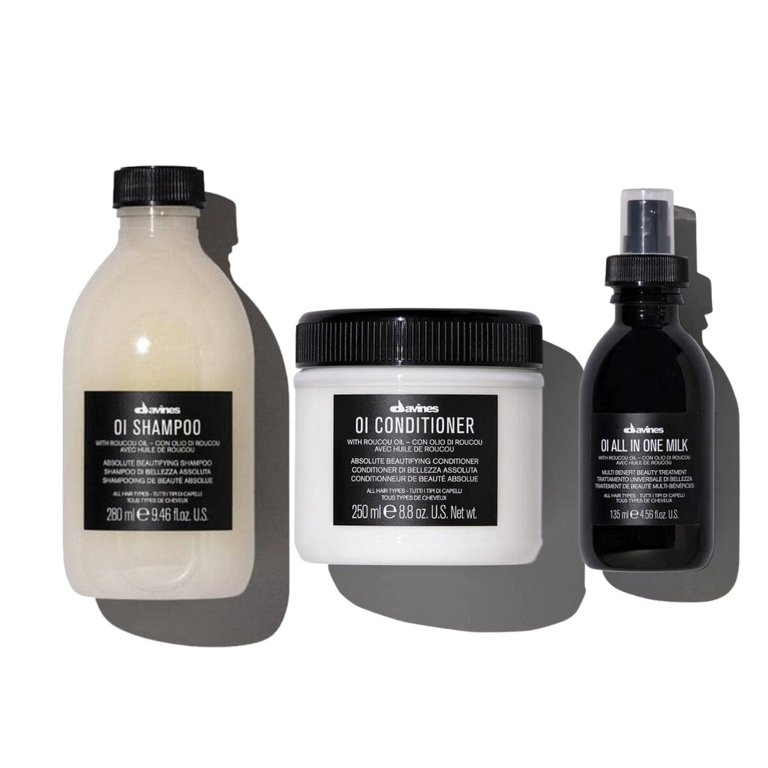 Davines OI Shampoo 280ml + Conditioner 250ml + Milk 135ml - HairMNL