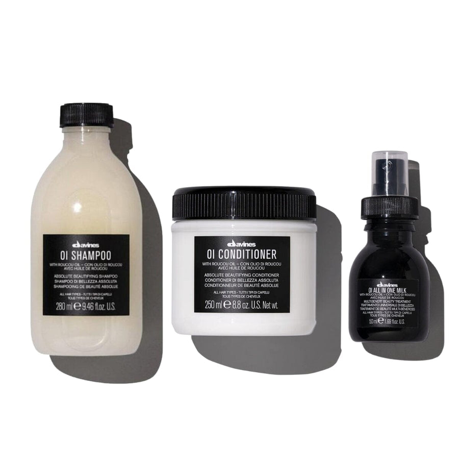 Davines OI Shampoo 280ml + Conditioner 250ml + Milk 50ml - HairMNL