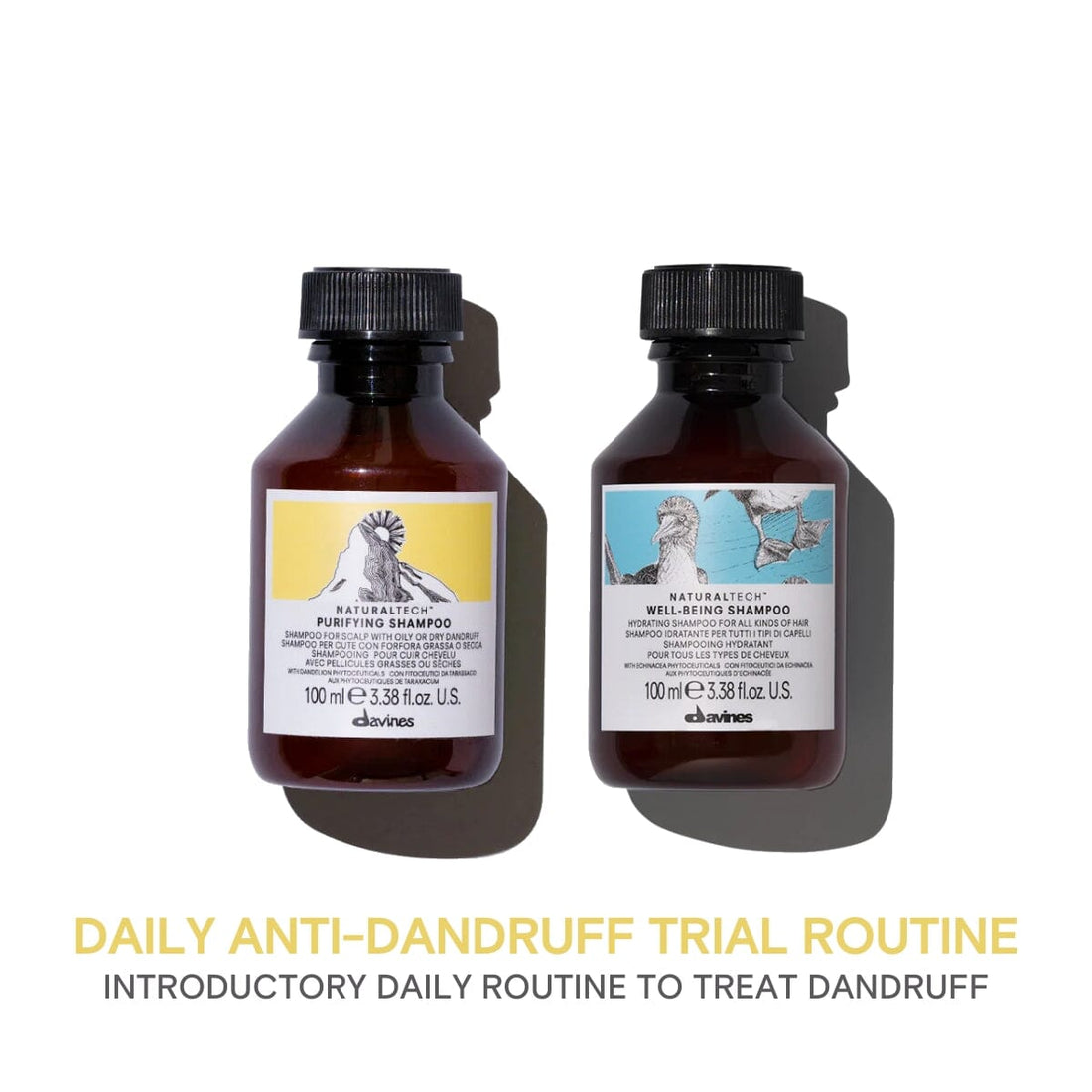 Davines Purifying and Well-Being Shampoo Set 100ml Daily Anti-Dandruff Trial Routine - HairMNL