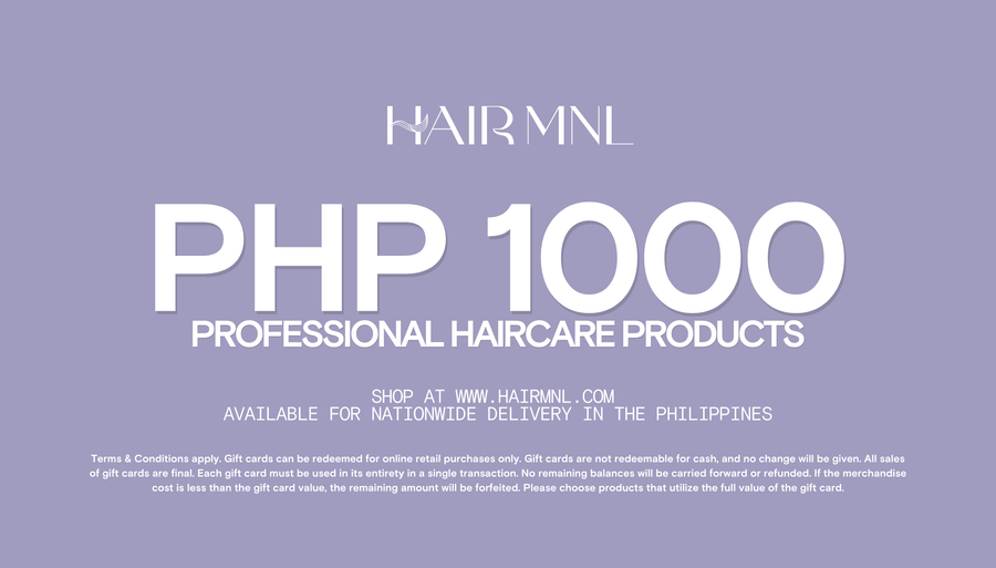 HairMNL Haircare Products E-Gift Card PHP1000 Professional Haircare Products Shop at HairMNL.com