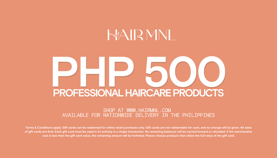 HairMNL Haircare Products E-Gift Card PHP500 Professional Haircare Products Shop at HairMNL.com