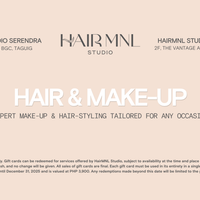 Hair and Make-up Gift Card - HairMNL Studio