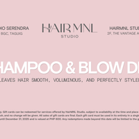 Shampoo & Blow Dry Gift Card - HairMNL Studio