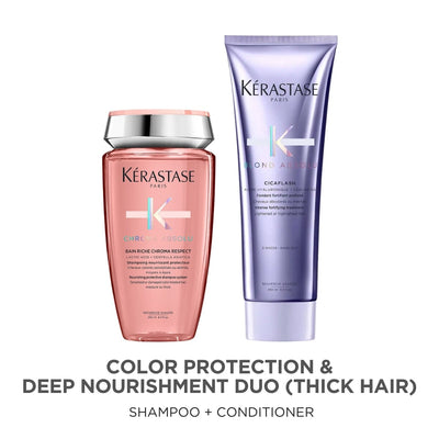 Kérastase Chroma Absolu Sulfate-Free Shampoo & Blond Absolu Cicaflash Conditioner Duo (Thick Hair) - HairMNL