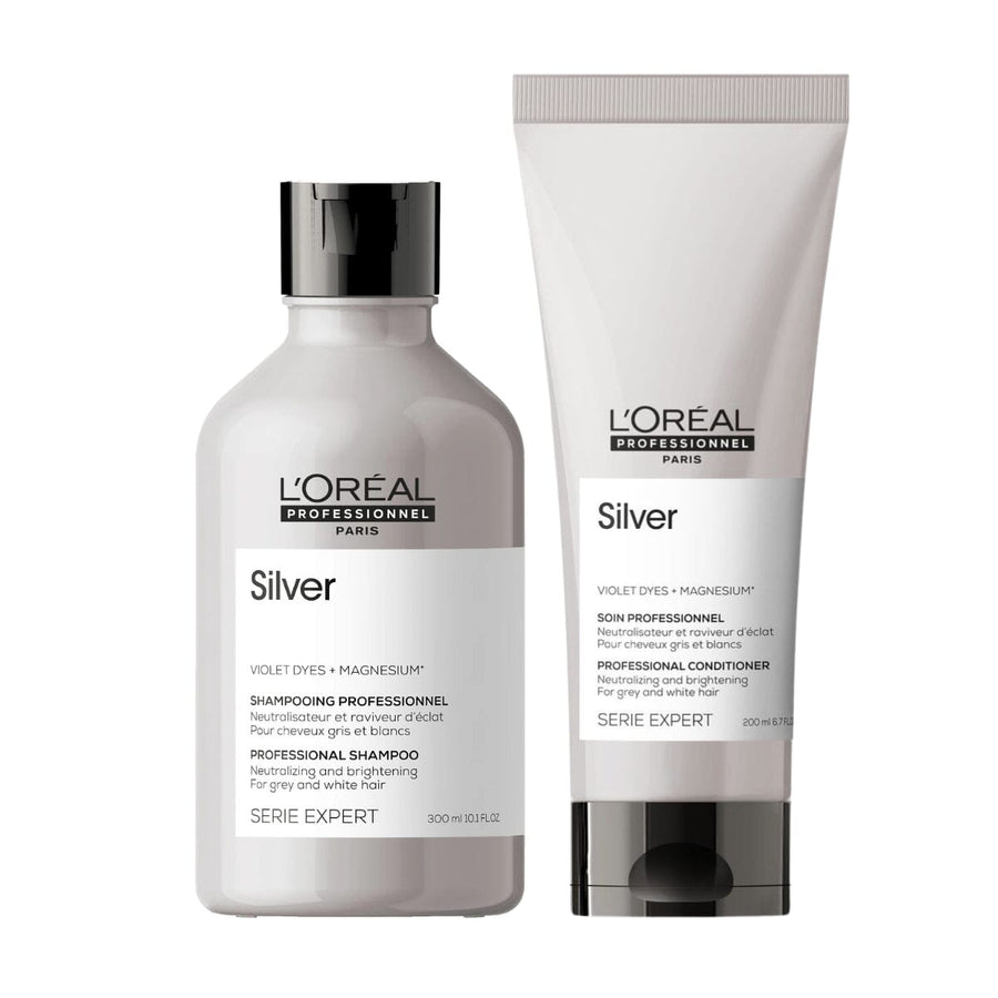 L'Oréal Professionnel Serie Expert Silver Anti-Brass Shampoo & Conditioner Duo - HairMNL