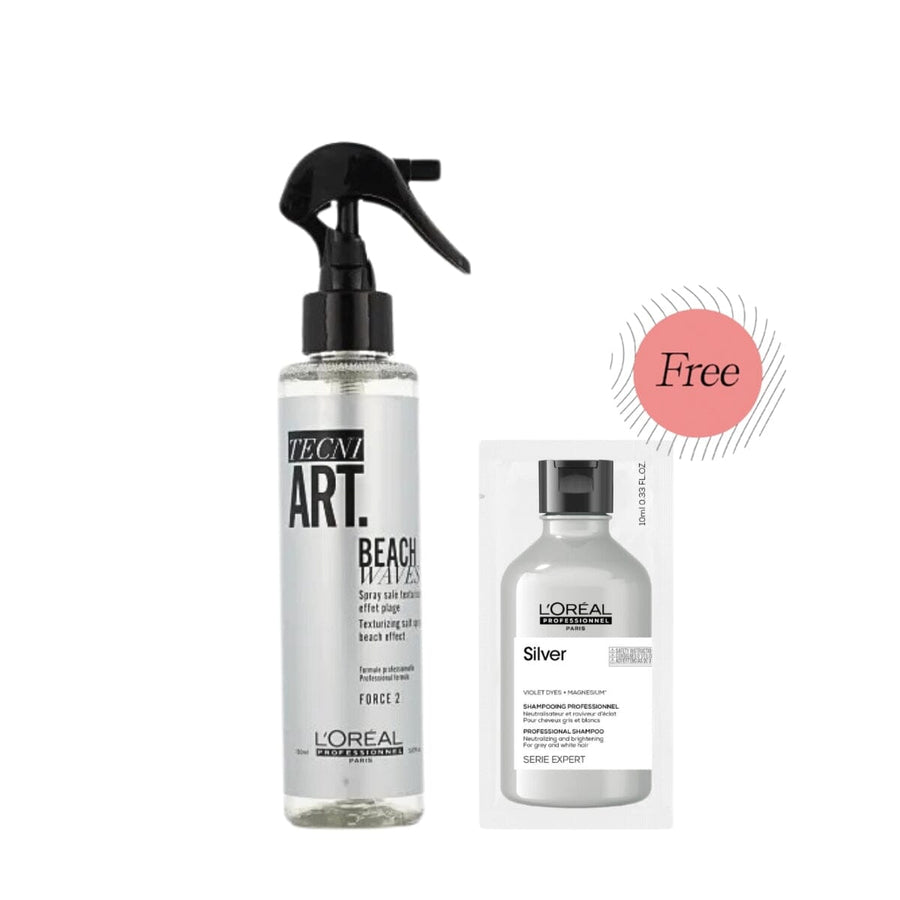 HairMNL L'Oreal Professionnel Tecni.Art Beach Waves 150ml with FREE L'Oréal Pro Serie Expert Silver Shampoo 10ml