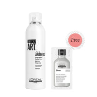 HairMNL L'Oreal Professionnel Tecni.Art Fix Anti-Frizz Spray 250ml with FREE L'Oréal Pro Serie Expert Silver Shampoo 10ml