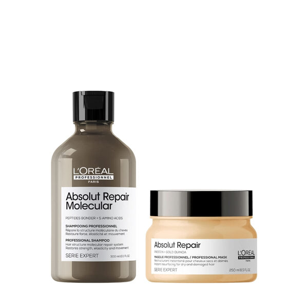 L'Oréal Professionnel Serie Expert Absolut Repair Molecular Shampoo & Gold Mask Duo