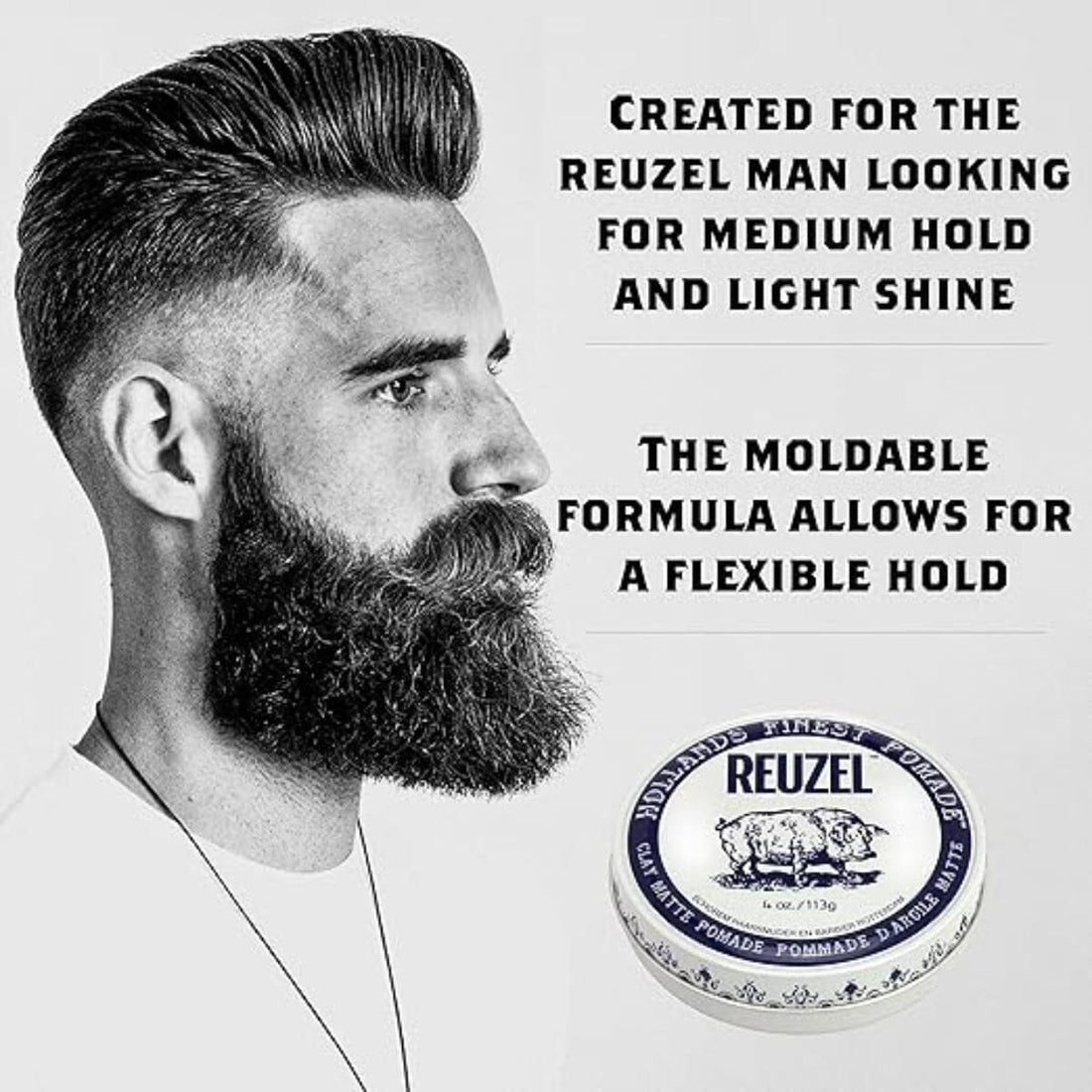 Reuzel Clay Matte Pomade - Medium Hold Benefits - HairMNL