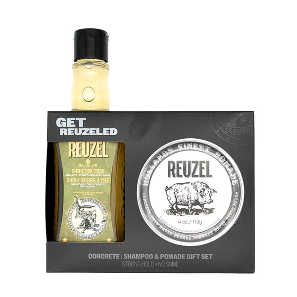 Reuzel Get Reuzeled Concrete Matte Pomade & 3-in-1 Shampoo Gift Set