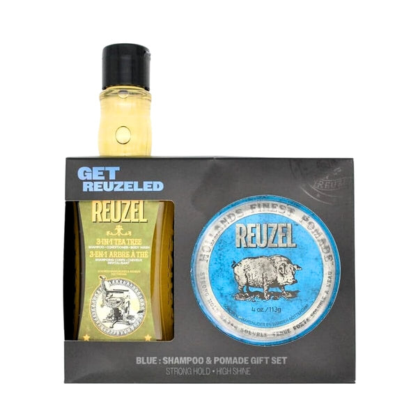 Reuzel Get Reuzeled Blue Pomade & 3-in-1 Shampoo Gift Set