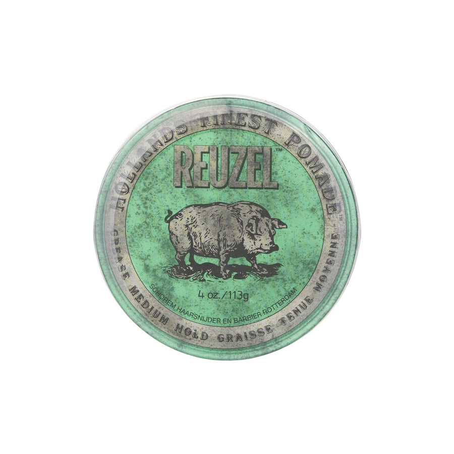 Reuzel Green Pomade Grease - Medium Hold 113g Packaging - HairMNL