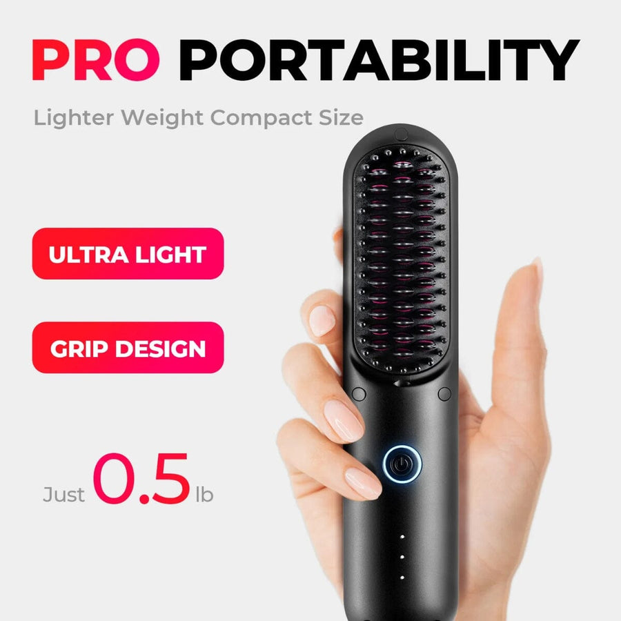 HairMNL TYMO Porta Pro Portable Hair Straightening Brush Black 