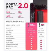 HairMNL TYMO Porta Pro Portable Hair Straightening Brush Black 